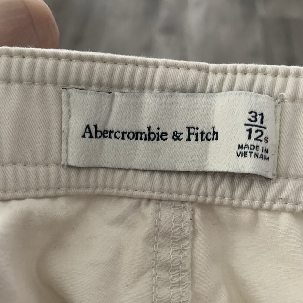 Abercrombie Fitch Cargo Pants Womens Size 31/12 S Beige Relaxed Cotton Y2K - Picture 2 of 6